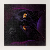 Uitdagende zwarte kat legpuzzel (Horizontaal)