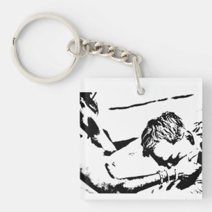 Uitdagers Kunst en Tashi Clear (Midden) Sleutelhanger