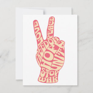 Uitdaging 1960 - Vrijheid & Liefde Feestdagenkaart