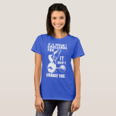 UITDAGING en VERANDERING. Women's Workout Motivati T-shirt (Voorkant volledig)