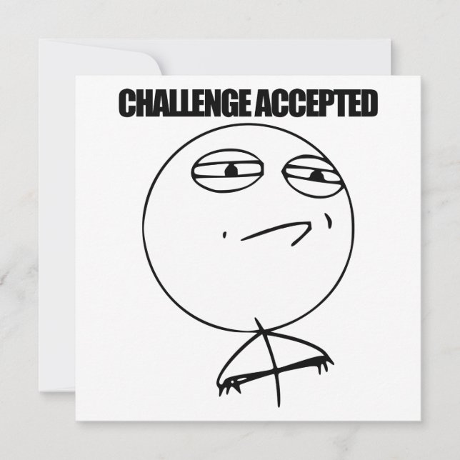 Uitdaging geaccepteerd (Voorkant)