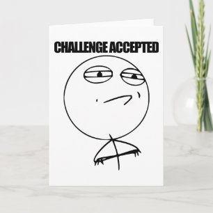 Uitdaging geaccepteerd kaart