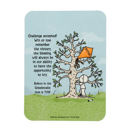 Uitdaging geaccepteerd! magneet (Verticaal)