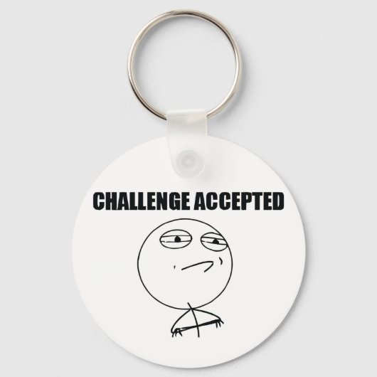 Uitdaging geaccepteerd sleutelhanger (Voorkant)