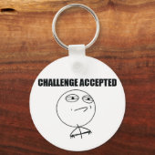 Uitdaging geaccepteerd sleutelhanger (Voorkant)