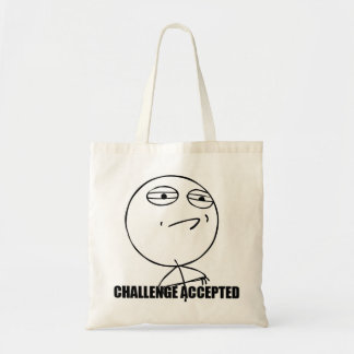 Uitdaging geaccepteerde Canvas tas