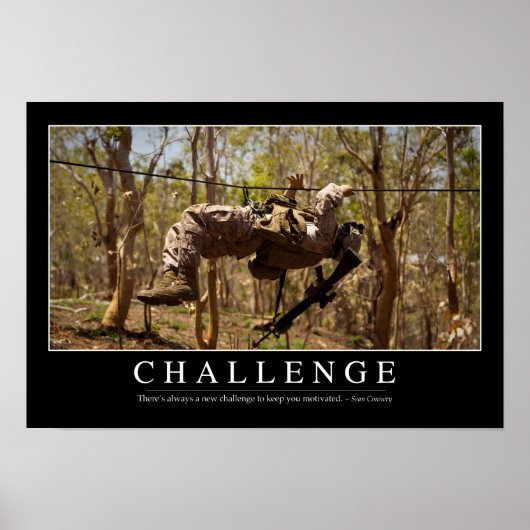 Uitdaging: Inspirerend Citaat 2 Poster (Voorkant)