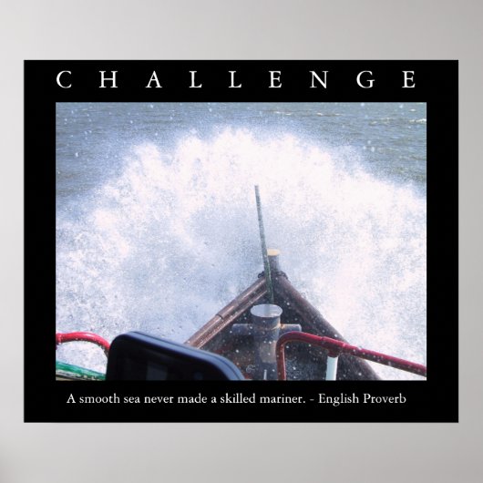 UITDAGING - Motivatie Poster BOAT met Citaat (Voorkant)