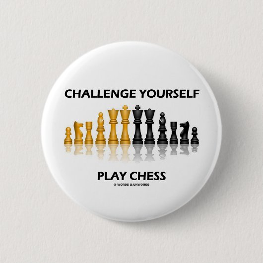 Uitdaging voor jezelf ronde button 5,7 cm (Voorkant)