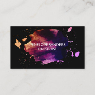 Uitdrukkelijk geborsteld Zwarte achtergrond Visitekaartje