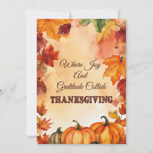 Uitdrukkelijke dankbaarheid: "THANKSGIVING WENSKAA Feestdagenkaart