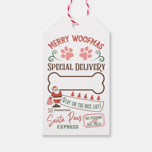 Uitdrukkelijke gepersonaliseerde pretkerspagina's cadeaulabel (Voorkant)