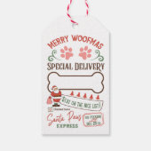 Uitdrukkelijke gepersonaliseerde pretkerspagina's cadeaulabel (Achterkant)