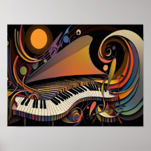 Uitdrukken van het Poster van het Afbeelding Jazz