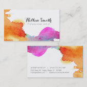 Uitdrukkend Waterverf Visitekaartje (Voorkant / Achterkant)