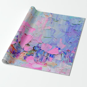 Uitdrukkende in reliëf gemaakte verf op canvas, ge cadeaupapier