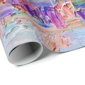 Uitdrukkende in reliëf gemaakte verf op canvas, ge cadeaupapier (Rol Hoek)