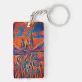 Uitdrukkende Rozen in de lucht en het monogram Sleutelhanger (achterkant)