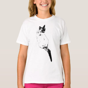 Uitdrukking van een gracieuze kat t-shirt