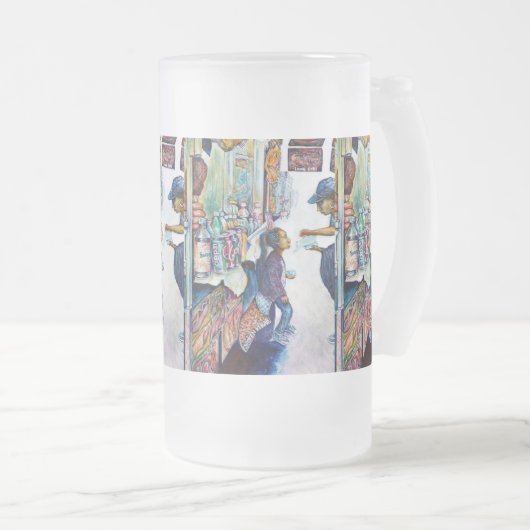 Uiteindelijk levert hoop op matglas bierpul (Voorkant rechts)