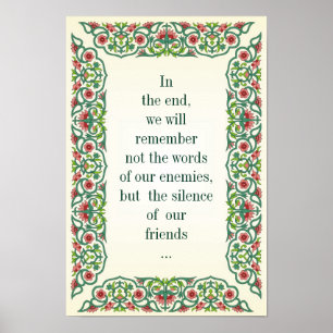 Uiteindelijk zullen we niet de woorden van poster