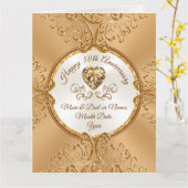  uiterlijk, GROOT, 50e bruiloft Jubileum Kaart (Gele Bloem)