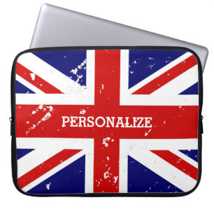 uiterlijk op de laptophoes van de Britse vlag Laptop Sleeve