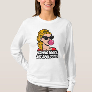 Uiterlijk tonen, geen excuses – Pop Art Glam T-shi T-shirt