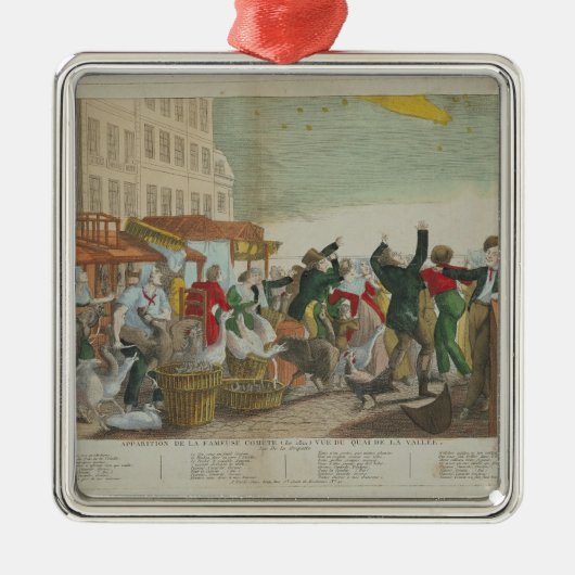 Uiterlijk van de Grote Comet in 1811 Metalen Ornament (Voorkant)