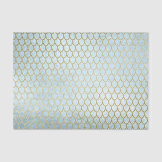 Uiterst Blauwgroen gouden zeemeerminnen Tissuepapier (Voorkant)