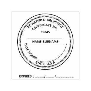 UITERSTE GEBRUIKSDATUM INGESCHREVEN architect LLC Zelfinktende Stempel