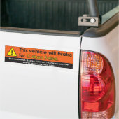 uiterste voorzichtigheid bumpersticker (Op Truck)
