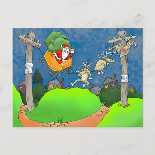 Uitgaan met de kerstman. feestdagenkaart (Voorkant)