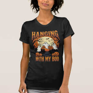Uitgaan met mijn Boo Halloween Geest Design T-shirt