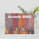 Uitgaande uitnodigingen van Kangaroos Aussie BBQ (Staand voorkant)