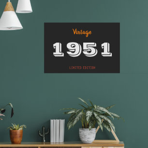  uitgave 1951 beperkt uitgave 70th Birthday Gift Poster