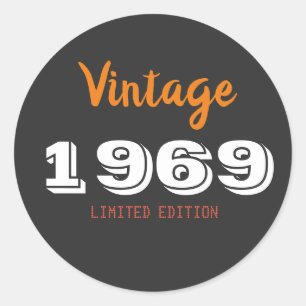 uitgave 1969, beperkt uitgave Gift Ronde Sticker