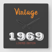  uitgave 1969, beperkt uitgave Gift Vierkante Klok (Voorkant)