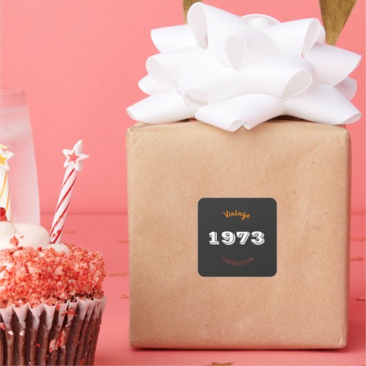 uitgave 1973, beperkt, 50e verjaardag vierkante sticker (Feest)