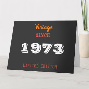 uitgave 1973 jaar beperkte uitgave 50th Birthday Kaart