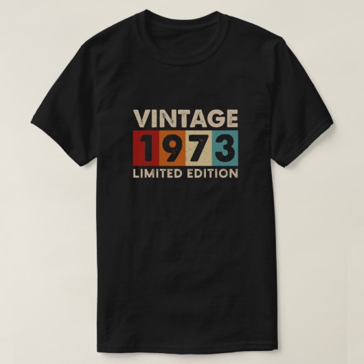 Uitgave 1973, verjaardagstshirts T-shirt (Design voorkant)