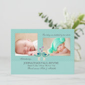 Uitgebracht door twee kuikens om geboorteaankondig aankondiging (Staand voorkant)