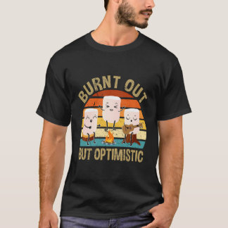 Uitgebrande maar optimistische Schattigee marshmal T-shirt