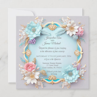 Uitgebreid blauw Lijst en goudflens Kaart