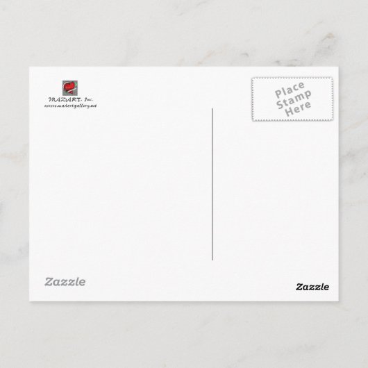 Uitgebreid ontwerp van het originele kunstontwerp  briefkaart (Achterkant)