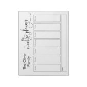 Uitgebreid script Eenvoudige weekplanner, wit Notitieblok (Gedraaid)