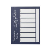 Uitgebreid script Simple Navy Weekly Planner Notitieblok (Gedraaid)