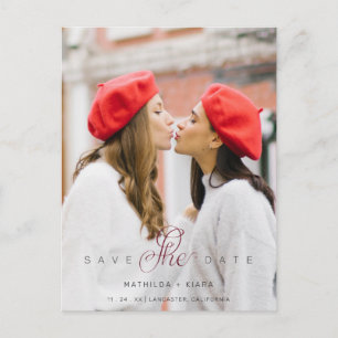 Uitgebreide Aangepaste Foto Couple Lesbian Gay Briefkaart