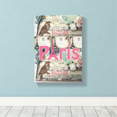 Uitgebreide Canvas Print Paris (Insitu (Houten vloer))