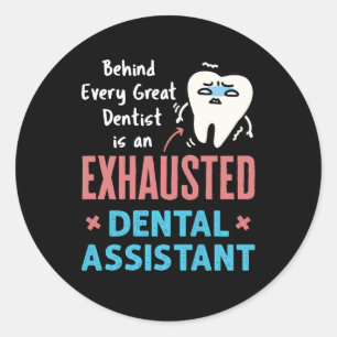 Uitgebreide Dental Assistant Funny Appreciation Ronde Sticker